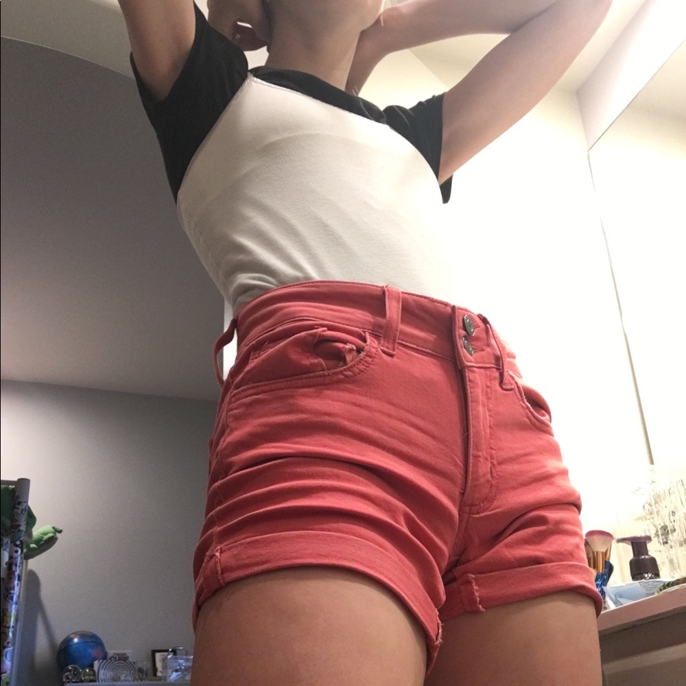 Coral shorts only worn once